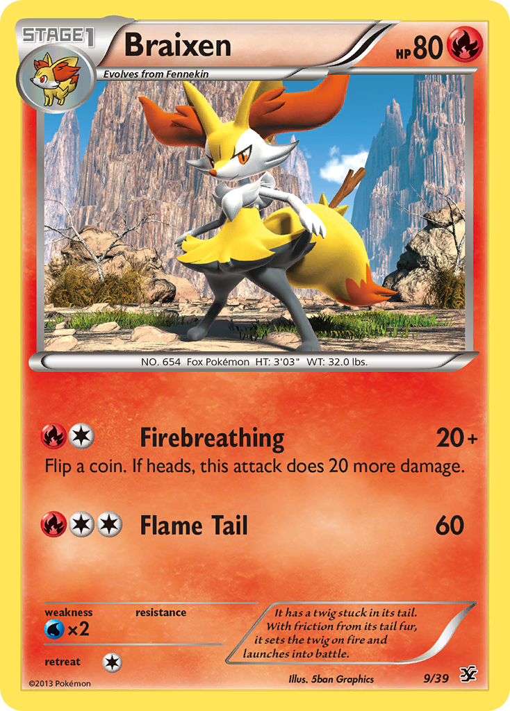 Braixen (9/39) [XY: Kalos Starter Set] | Deep Dive Games St. Marys