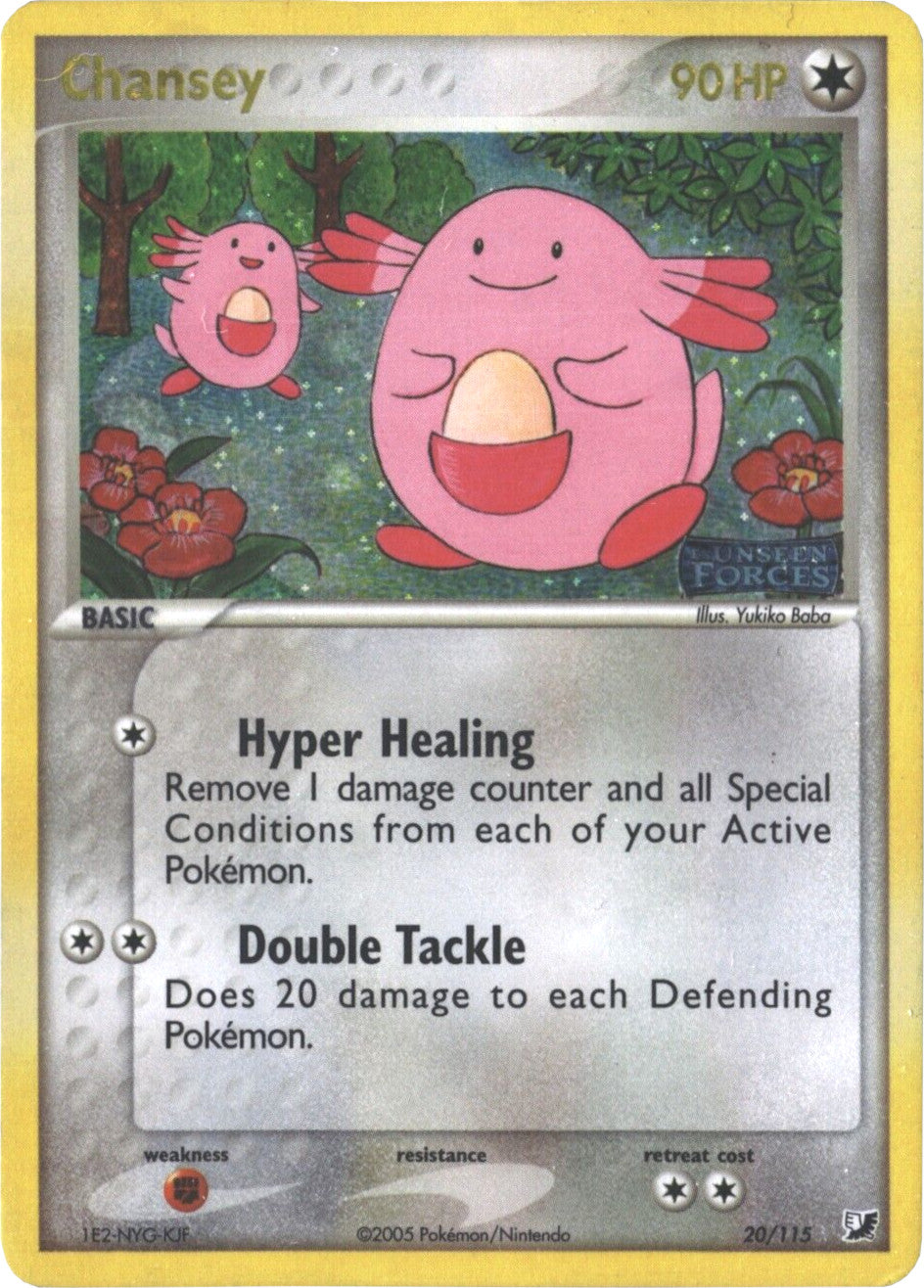 Chansey (20/115) (Stamped) [EX: Unseen Forces] | Deep Dive Games St. Marys