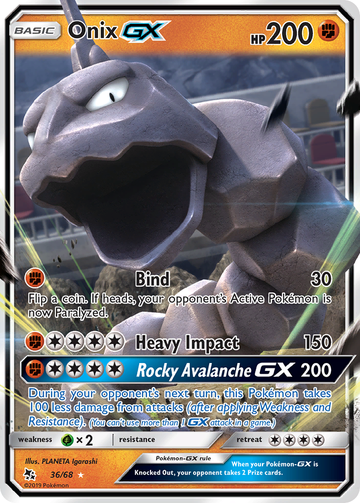 Onix GX (36/68) [Sun & Moon: Hidden Fates] | Deep Dive Games St. Marys