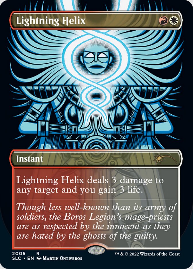 Lightning Helix (Borderless) [Secret Lair Countdown Kit] | Deep Dive Games St. Marys