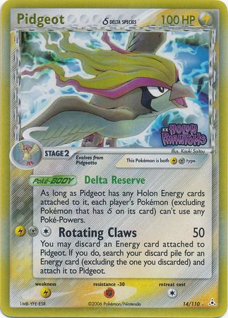 Pidgeot (14/110) (Delta Species) (Stamped) [EX: Holon Phantoms] | Deep Dive Games St. Marys