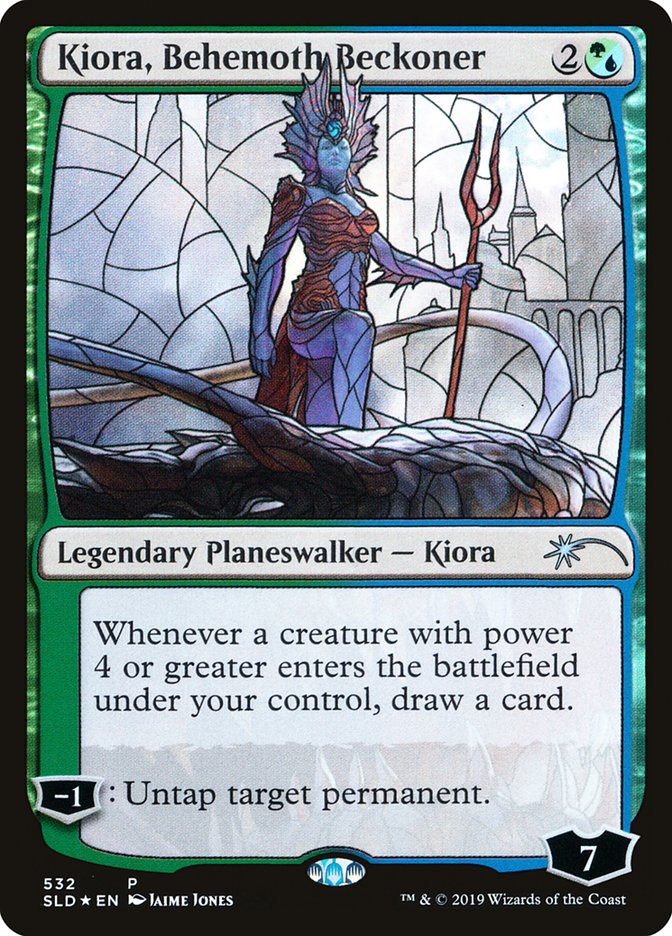 Kiora, Behemoth Beckoner (Stained Glass) [Secret Lair Drop Promos] | Deep Dive Games St. Marys