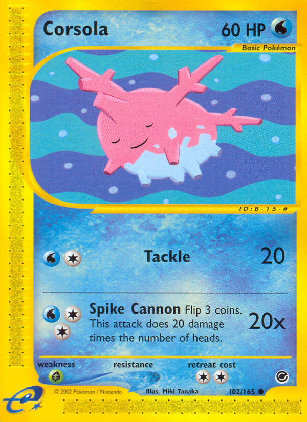 Corsola (102/165) [Expedition: Base Set] | Deep Dive Games St. Marys