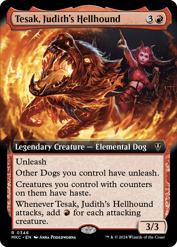 Tesak, Judith's Hellhound (Extended Art) [Murders at Karlov Manor Commander] | Deep Dive Games St. Marys