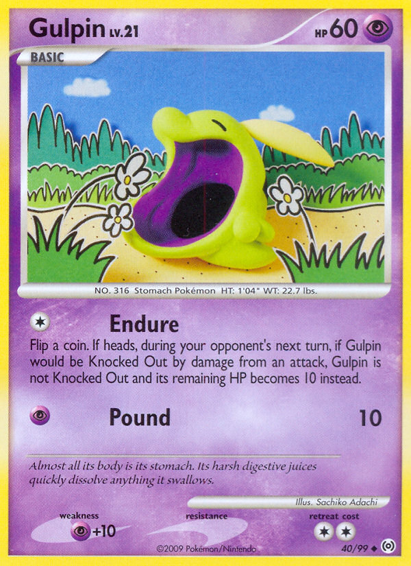 Gulpin (40/99) [Platinum: Arceus] | Deep Dive Games St. Marys