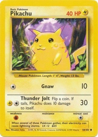 Pikachu (58/102) [Base Set Unlimited] | Deep Dive Games St. Marys