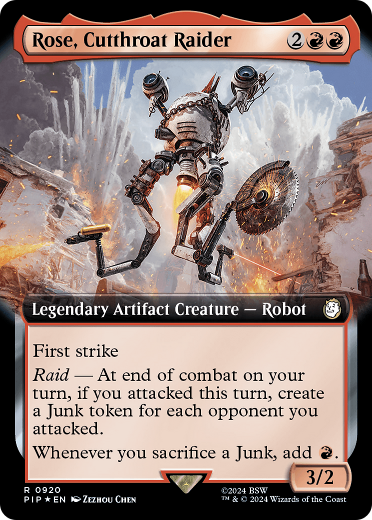 Rose, Cutthroat Raider (Extended Art) (Surge Foil) [Fallout] | Deep Dive Games St. Marys