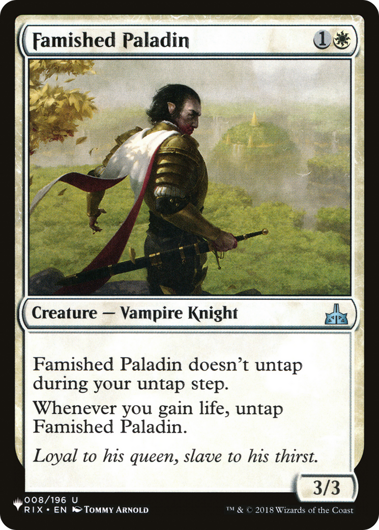 Famished Paladin [The List] | Deep Dive Games St. Marys