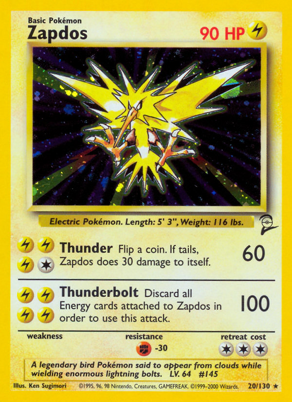 Zapdos (20/130) [Base Set 2] | Deep Dive Games St. Marys