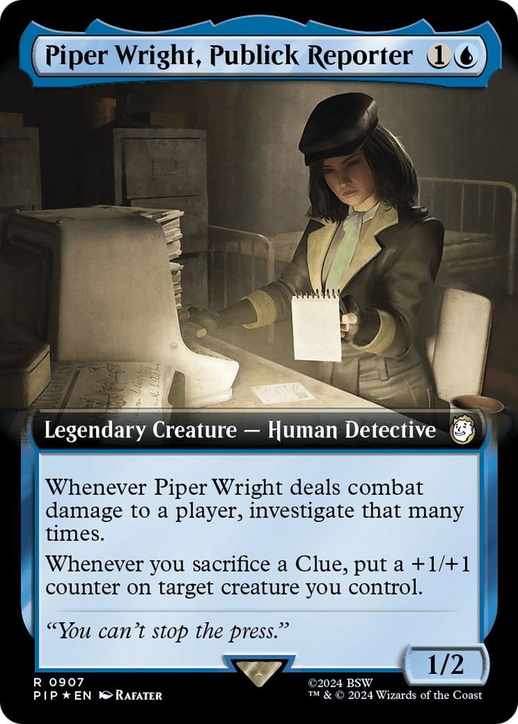 Piper Wright, Publick Reporter (Extended Art) (Surge Foil) [Fallout] | Deep Dive Games St. Marys