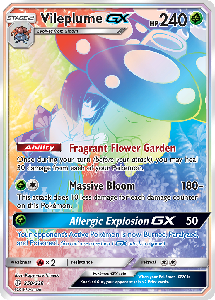 Vileplume GX (250/236) [Sun & Moon: Cosmic Eclipse] | Deep Dive Games St. Marys