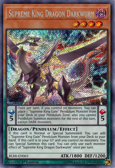 Supreme King Dragon Darkwurm [BLRR-EN063] Secret Rare | Deep Dive Games St. Marys