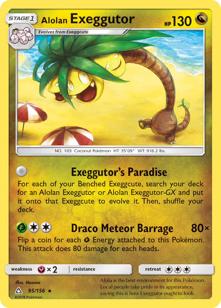 Alolan Exeggutor (95/156) [Sun & Moon: Ultra Prism] | Deep Dive Games St. Marys