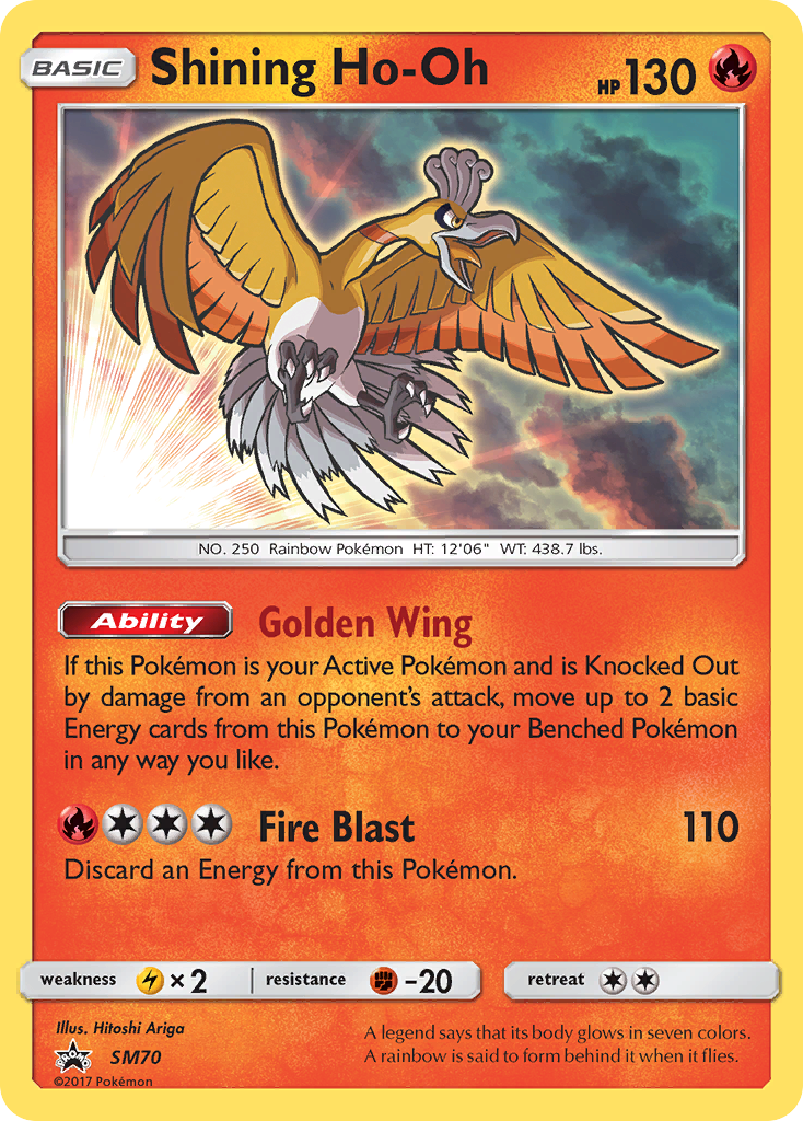 Shining Ho-Oh (SM70) [Sun & Moon: Black Star Promos] | Deep Dive Games St. Marys