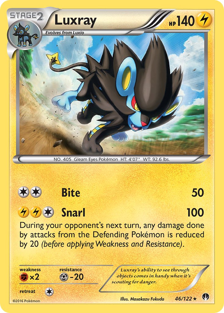 Luxray (46/122) (Cracked Ice Holo) [XY: BREAKpoint] | Deep Dive Games St. Marys