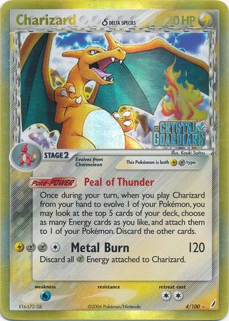 Charizard (4/100) (Delta Species) (Stamped) [EX: Crystal Guardians] | Deep Dive Games St. Marys