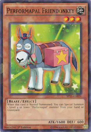 Performapal Friendonkey [SP15-EN026] Shatterfoil Rare | Deep Dive Games St. Marys