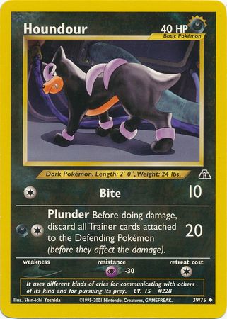 Houndour (39/75) [Neo Discovery Unlimited] | Deep Dive Games St. Marys