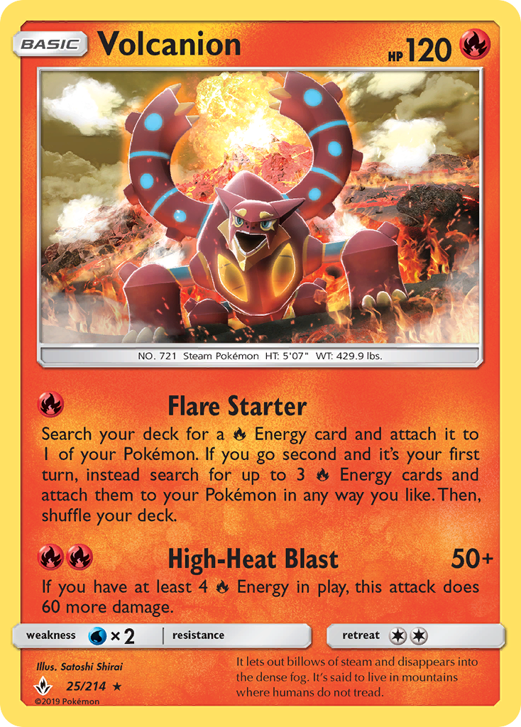 Volcanion (25/214) [Sun & Moon: Unbroken Bonds] | Deep Dive Games St. Marys