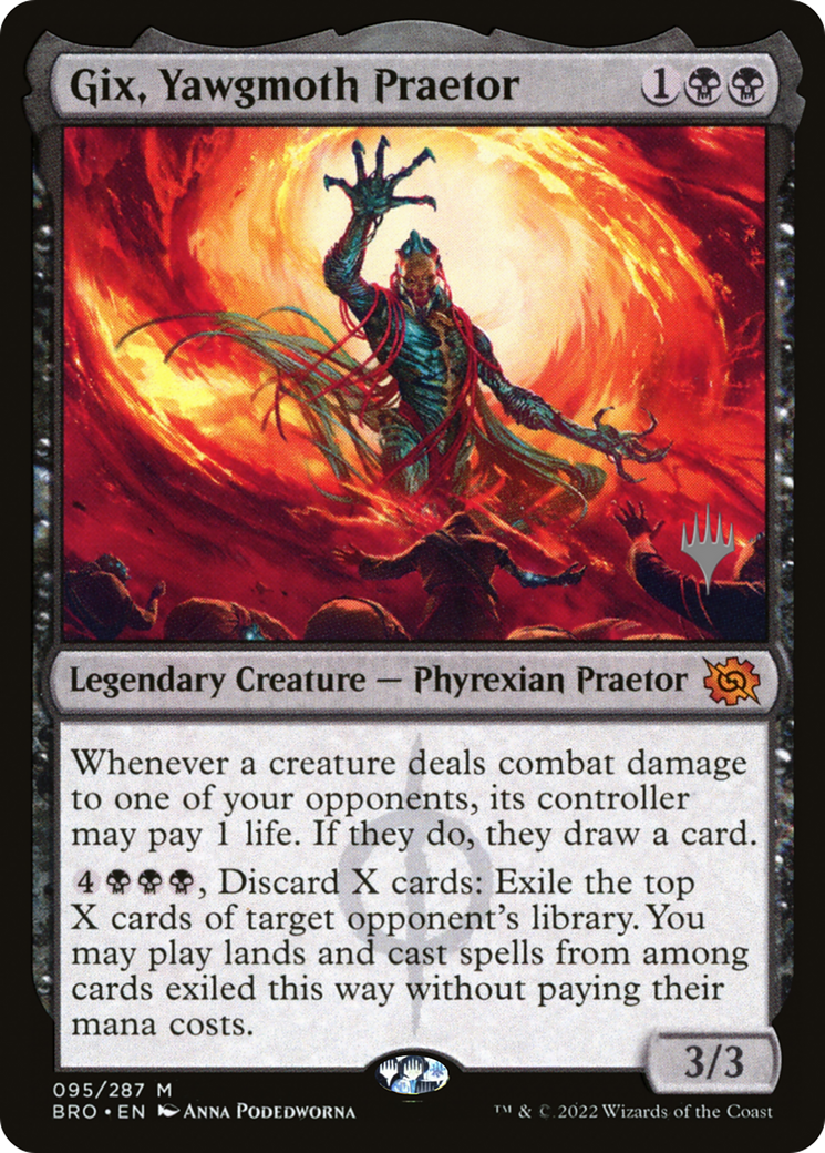 Gix, Yawgmoth Praetor (Promo Pack) [The Brothers' War Promos] | Deep Dive Games St. Marys