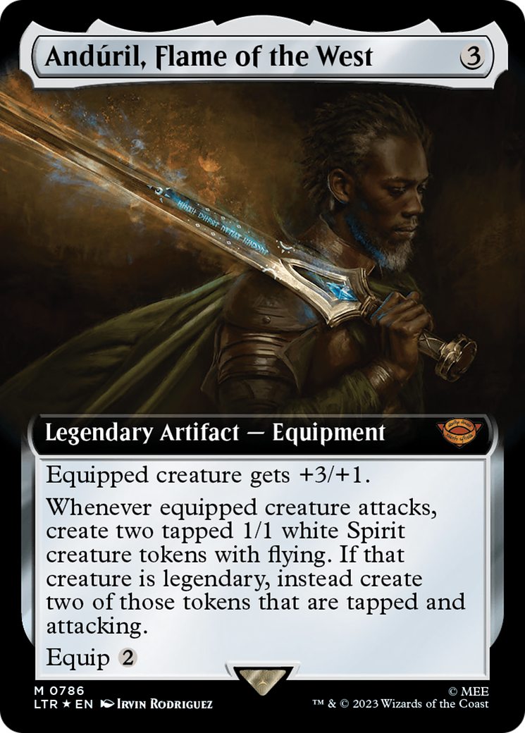 Anduril, Flame of the West (Extended Art) (Surge Foil) [The Lord of the Rings: Tales of Middle-Earth] | Deep Dive Games St. Marys