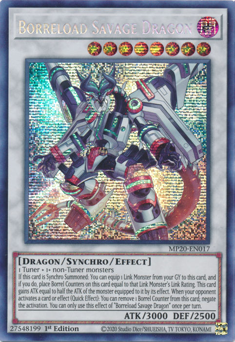 Borreload Savage Dragon [MP20-EN017] Prismatic Secret Rare | Deep Dive Games St. Marys