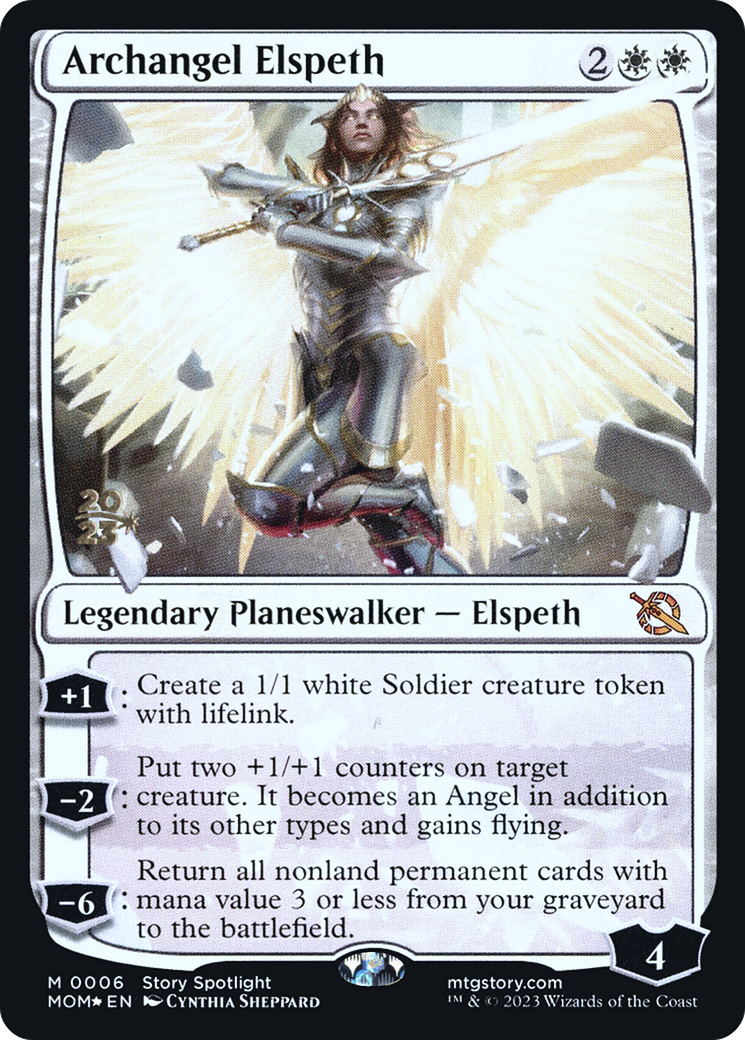 Archangel Elspeth [March of the Machine Prerelease Promos] | Deep Dive Games St. Marys