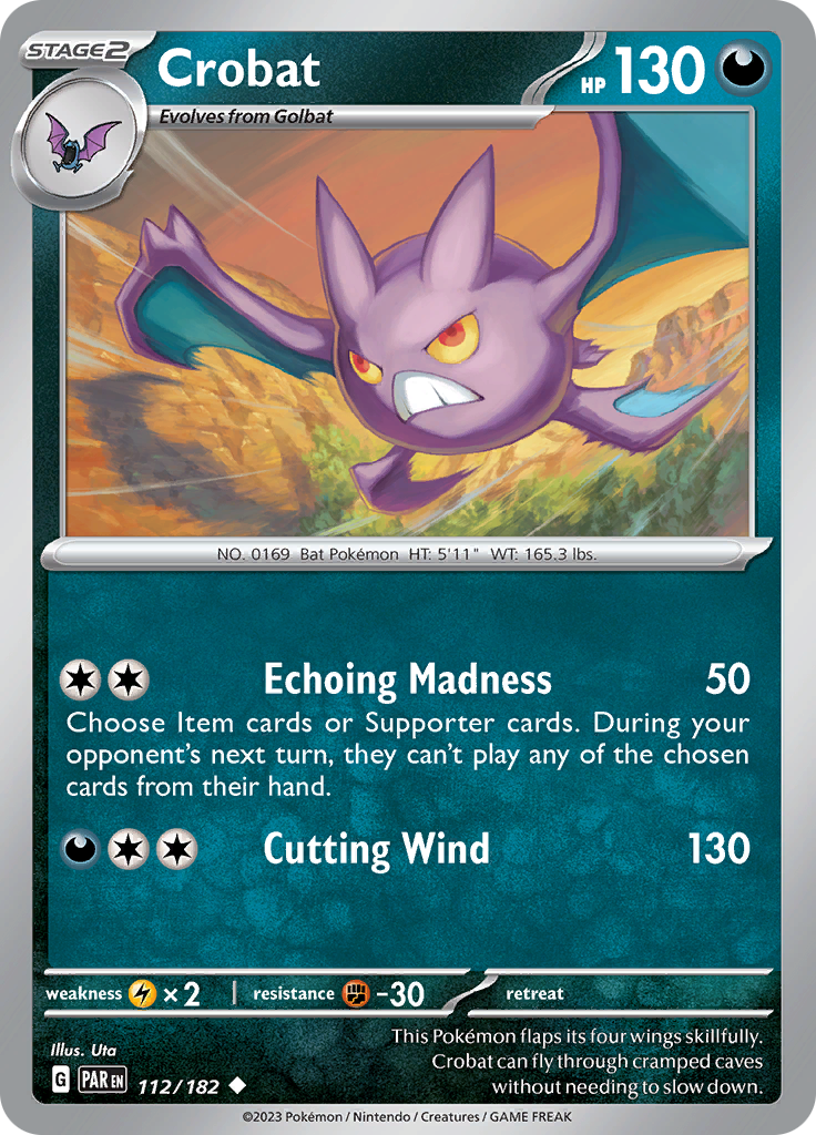 Crobat (112/182) [Scarlet & Violet: Paradox Rift] | Deep Dive Games St. Marys