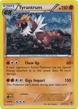 Tyrantrum (62/111) (Cosmos Holo) [XY: Furious Fists] | Deep Dive Games St. Marys