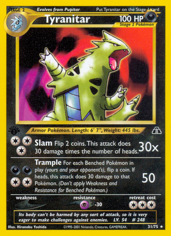 Tyranitar (31/75) [Neo Discovery 1st Edition] | Deep Dive Games St. Marys