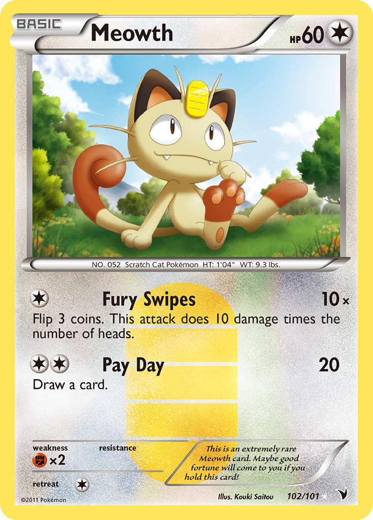 Meowth (102/101) [Black & White: Noble Victories] | Deep Dive Games St. Marys