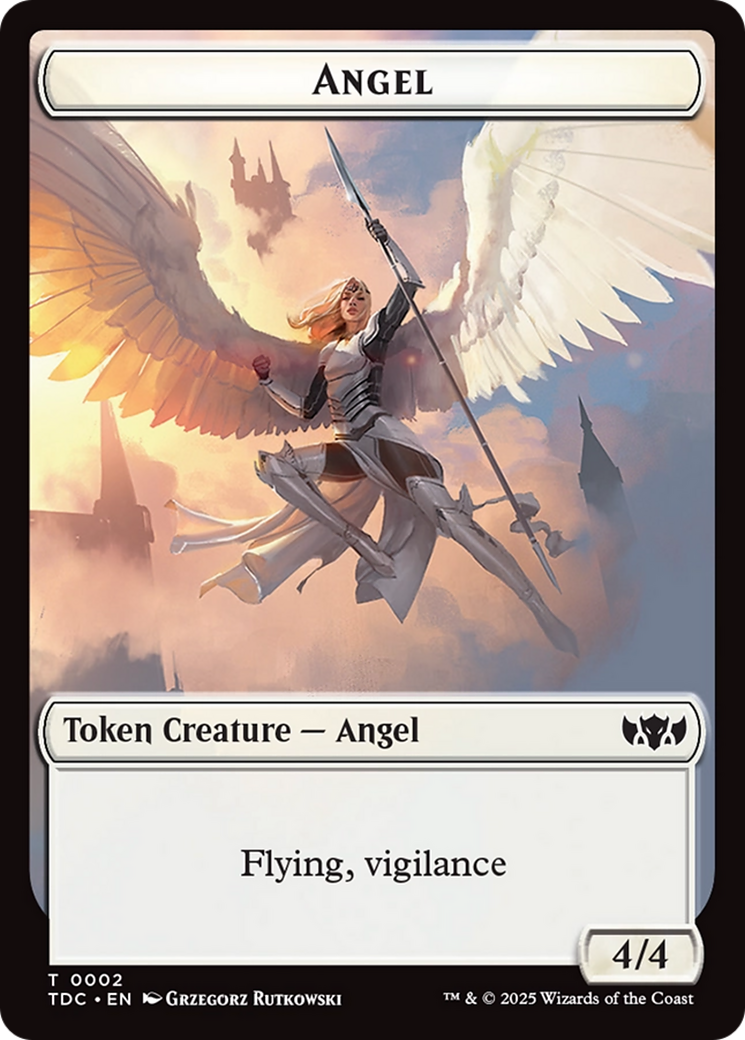 Angel // Spirit Double-Sided Token [Tarkir: Dragonstorm Commander Tokens] | Deep Dive Games St. Marys