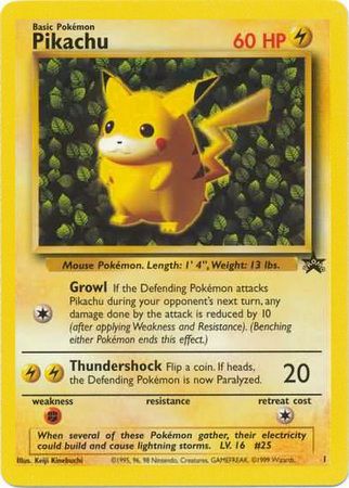 Pikachu (1) (Promo) [Wizards of the Coast: Black Star Promos] | Deep Dive Games St. Marys