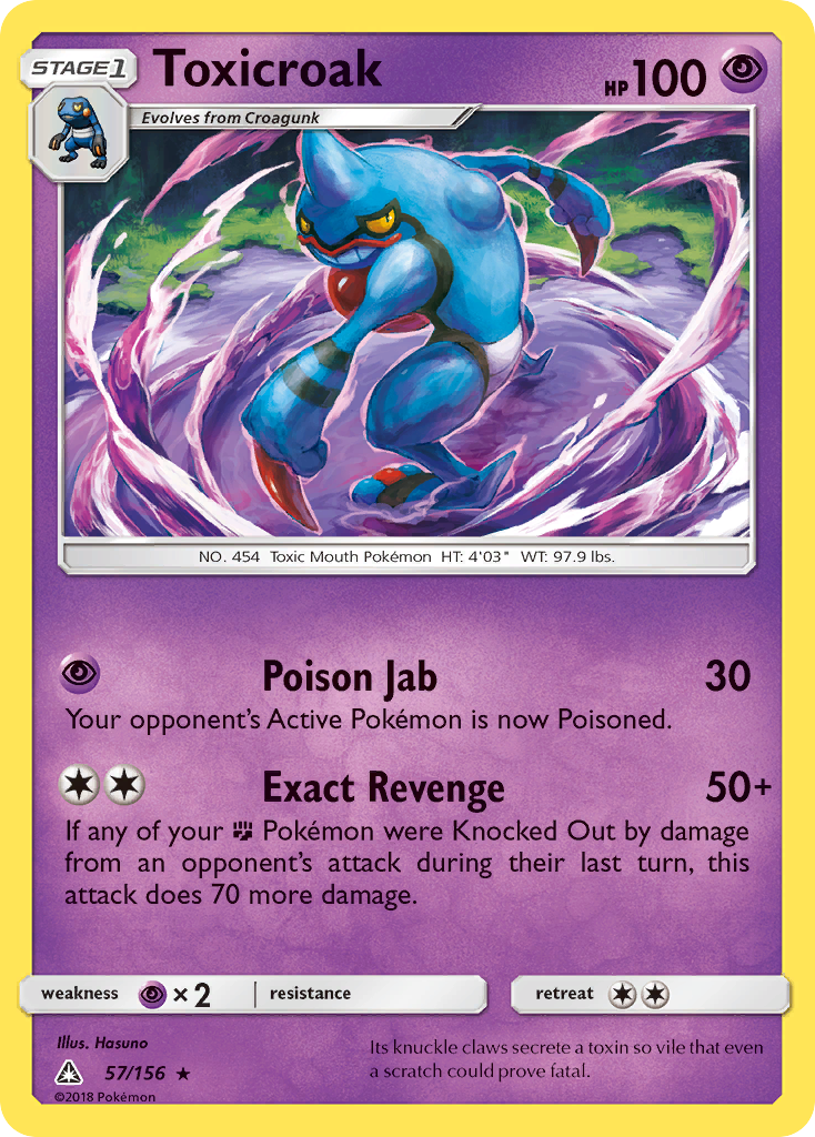 Toxicroak (57/156) [Sun & Moon: Ultra Prism] | Deep Dive Games St. Marys