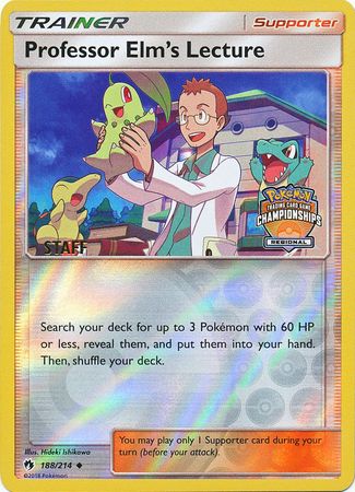 Professor Elm's Lecture (188/214) (Regional Championship Promo Staff) [Sun & Moon: Lost Thunder] | Deep Dive Games St. Marys