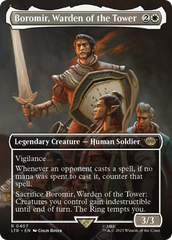 Boromir, Warden of the Tower (Borderless Alternate Art) [The Lord of the Rings: Tales of Middle-Earth] | Deep Dive Games St. Marys