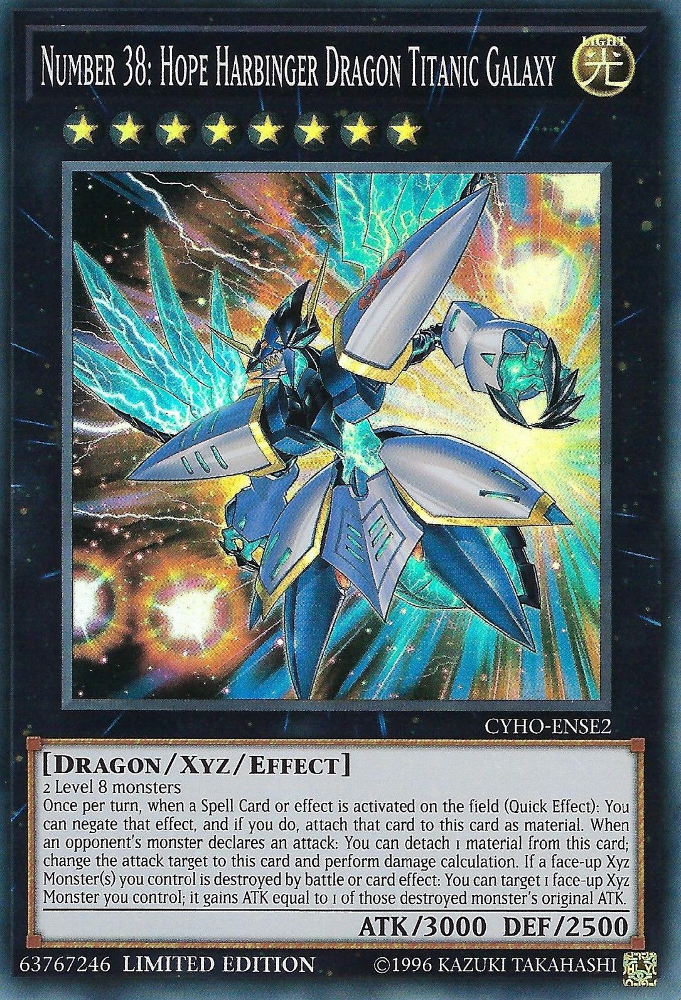 Number 38: Hope Harbinger Dragon Titanic Galaxy [CYHO-ENSE2] Super Rare | Deep Dive Games St. Marys