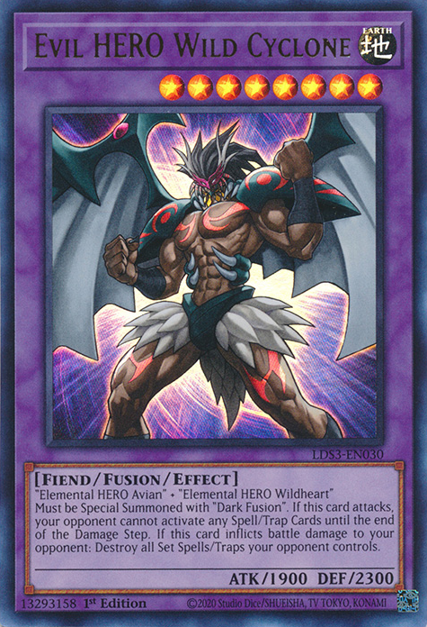 Evil HERO Wild Cyclone [LDS3-EN030] Ultra Rare | Deep Dive Games St. Marys