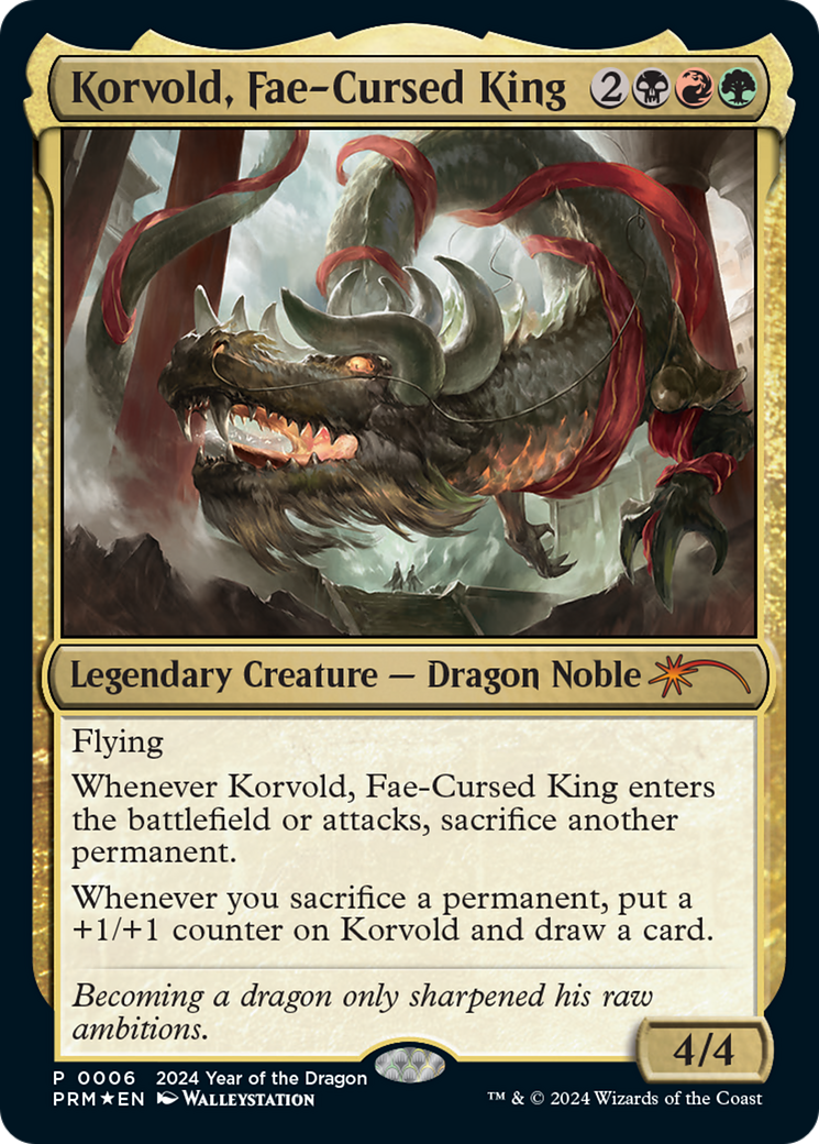 Korvold, Fae-Cursed King (Year of the Dragon 2024) [Standard Showdown Promos] | Deep Dive Games St. Marys