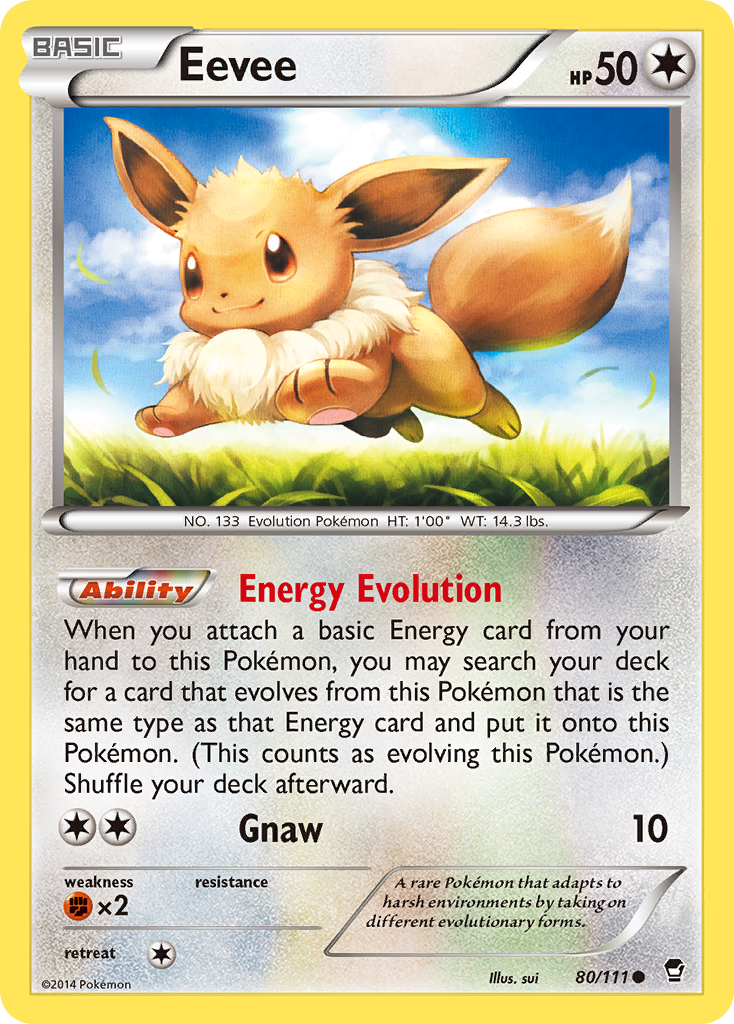 Eevee (80/111) [XY: Furious Fists] | Deep Dive Games St. Marys