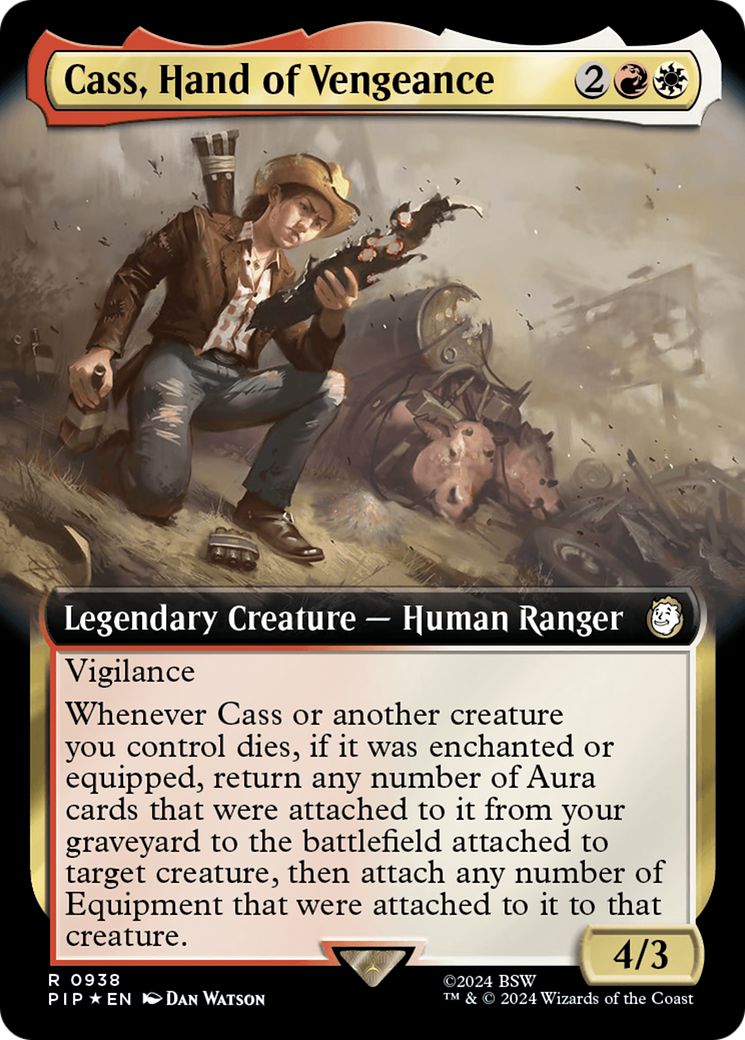 Cass, Hand of Vengeance (Extended Art) (Surge Foil) [Fallout] | Deep Dive Games St. Marys