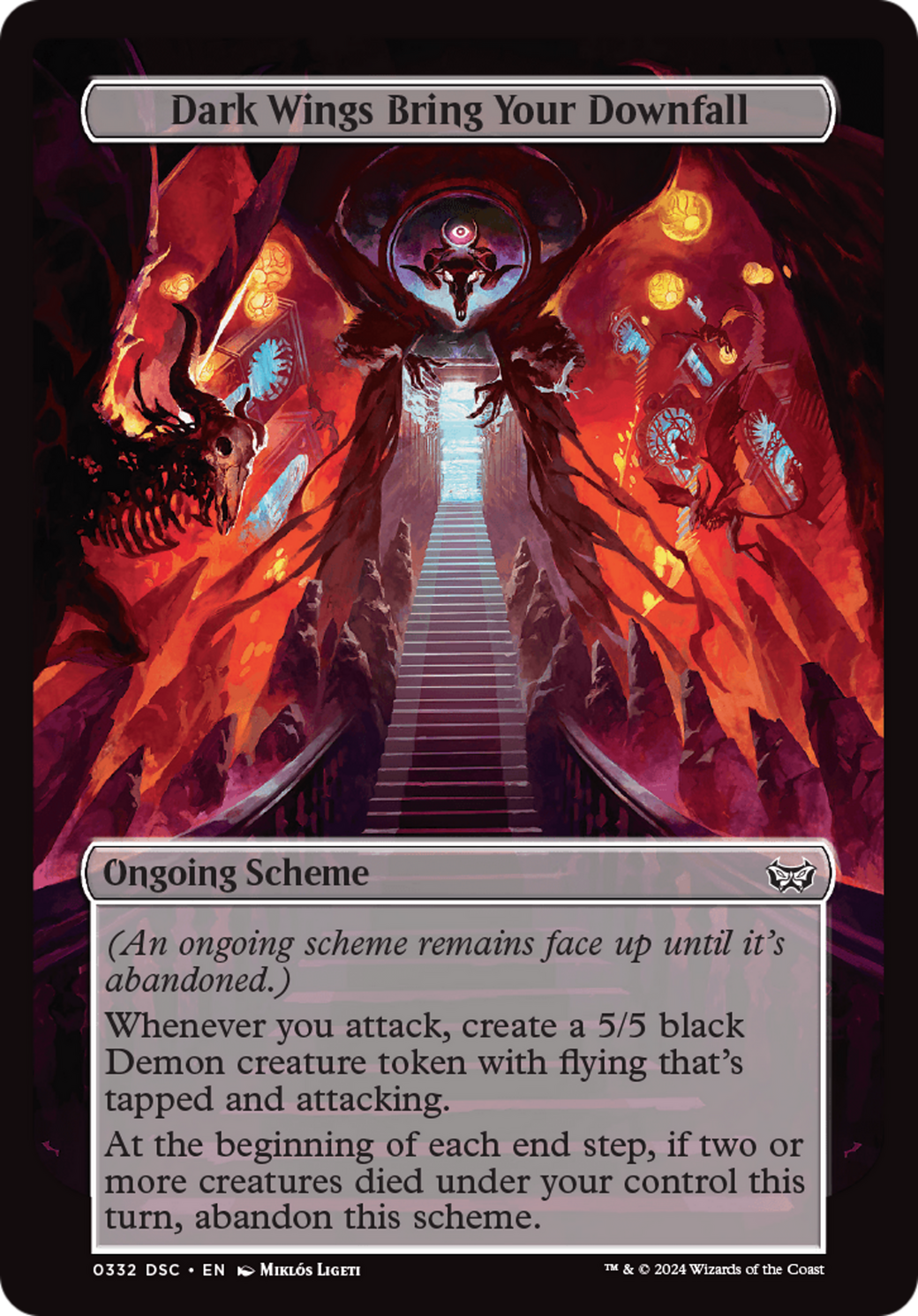 Dark Wings Bring Your Downfall (Full Art) [Duskmourn: Archenemy] | Deep Dive Games St. Marys