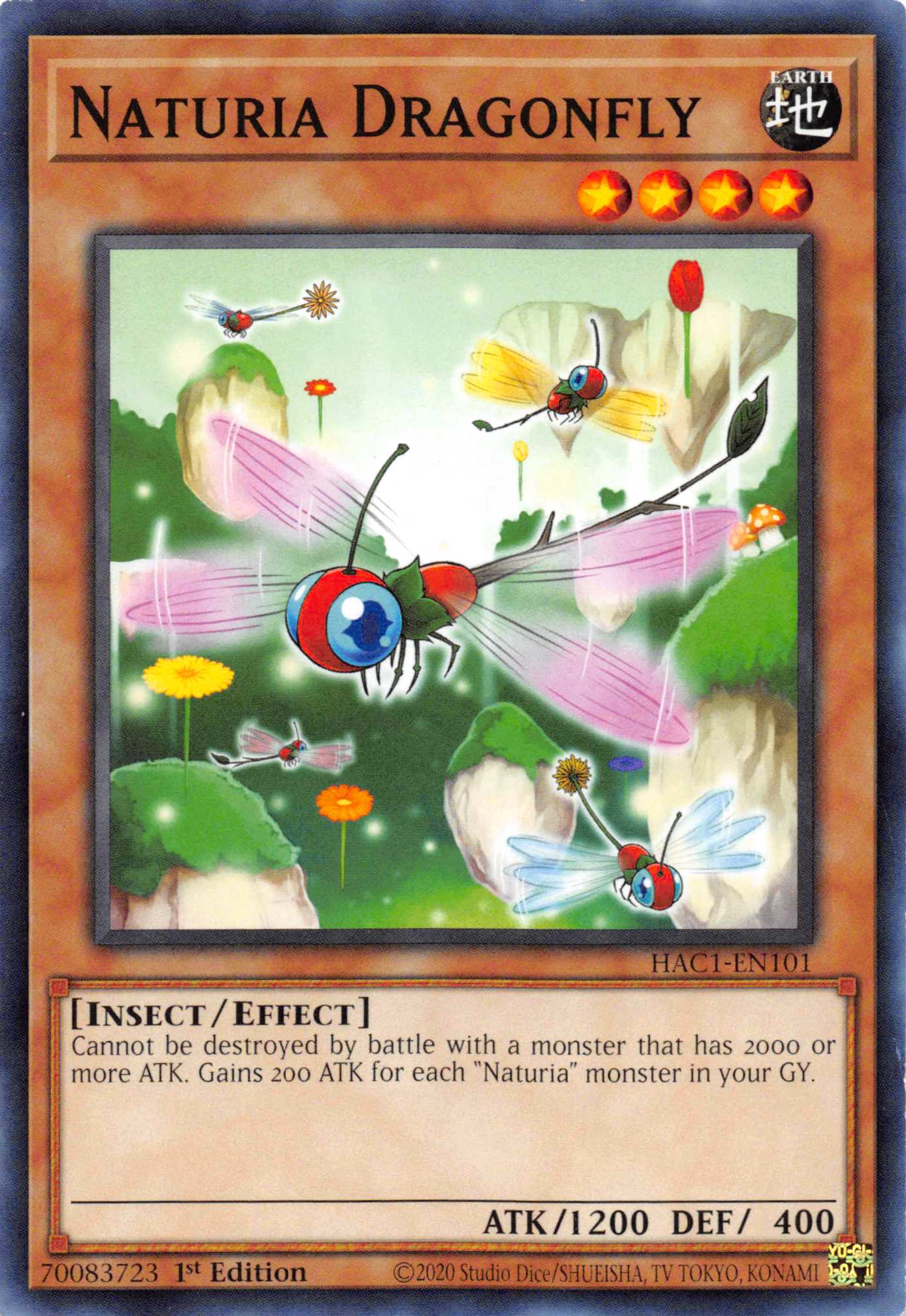 Naturia Dragonfly (Duel Terminal) [HAC1-EN101] Parallel Rare | Deep Dive Games St. Marys