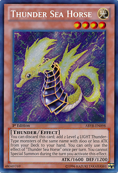 Thunder Sea Horse [ABYR-EN098] Secret Rare | Deep Dive Games St. Marys