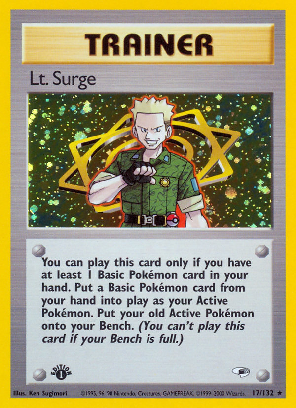 Lt. Surge (17/132) [Gym Heroes 1st Edition] | Deep Dive Games St. Marys