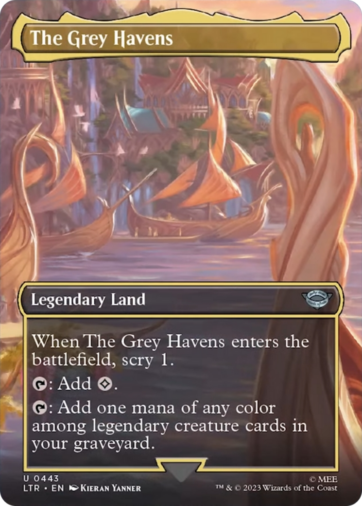 The Grey Havens (Borderless Alternate Art) [The Lord of the Rings: Tales of Middle-Earth] | Deep Dive Games St. Marys