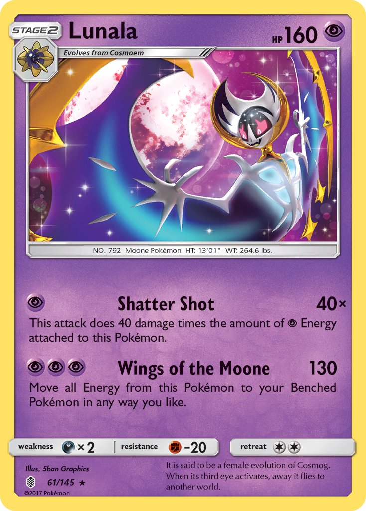 Lunala (61/145) (Theme Deck Exclusive) [Sun & Moon: Guardians Rising] | Deep Dive Games St. Marys