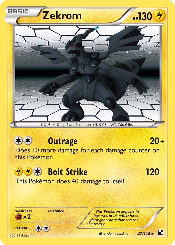 Zekrom (47/114) [Black & White: Base Set] | Deep Dive Games St. Marys