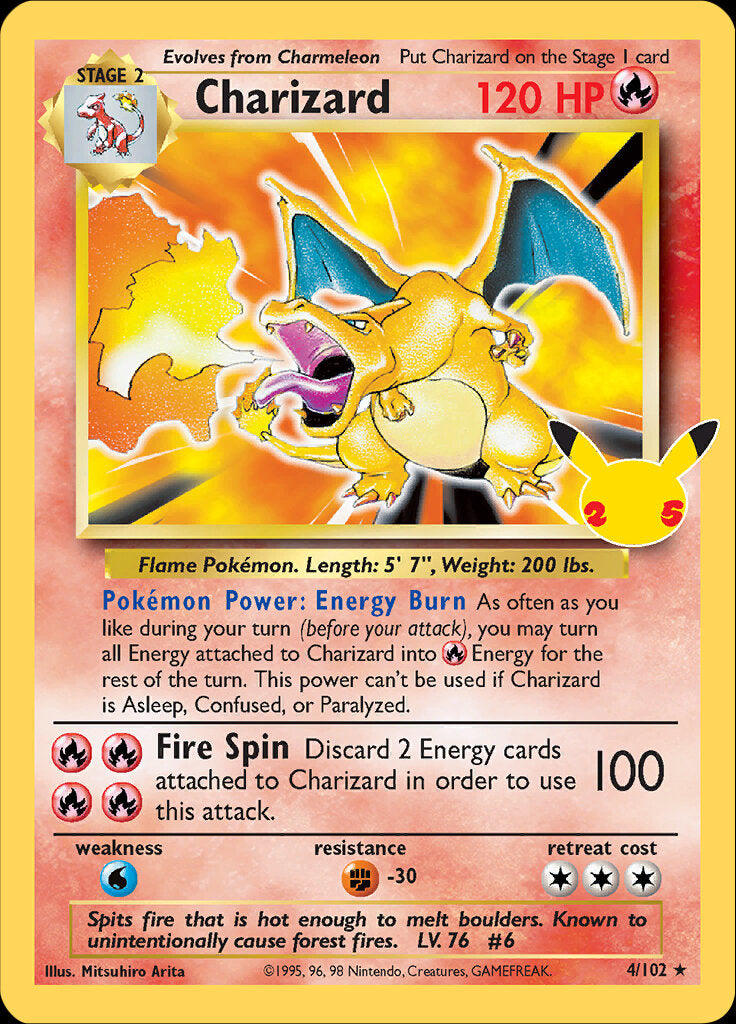 Charizard (4/102) [Celebrations: 25th Anniversary - Classic Collection] | Deep Dive Games St. Marys