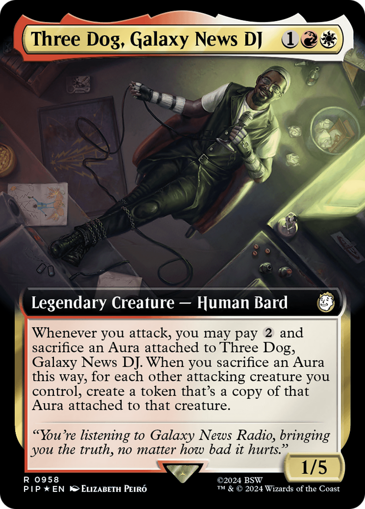 Three Dog, Galaxy News DJ (Extended Art) (Surge Foil) [Fallout] | Deep Dive Games St. Marys